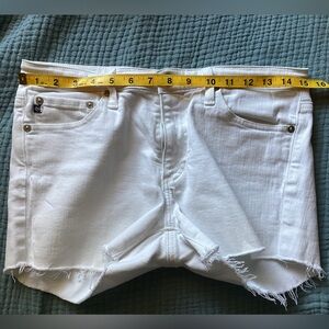 AG Adriano Goldschmied White Jean Shorts